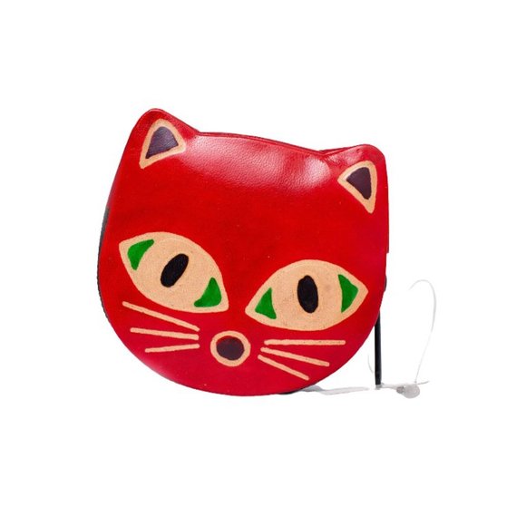 Small Red Cat Keychain Coin-purse - Picture 1 of 4